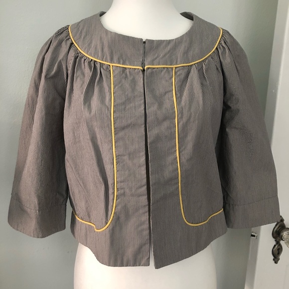 Anthropologie Cidra Ticking Stripe Swing Jacket - Picture 1 of 8